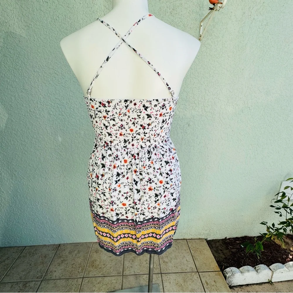 Abercrombie & Fitch M white floral sundress y2k summer feminine boho mini dress - Picture 5 of 12